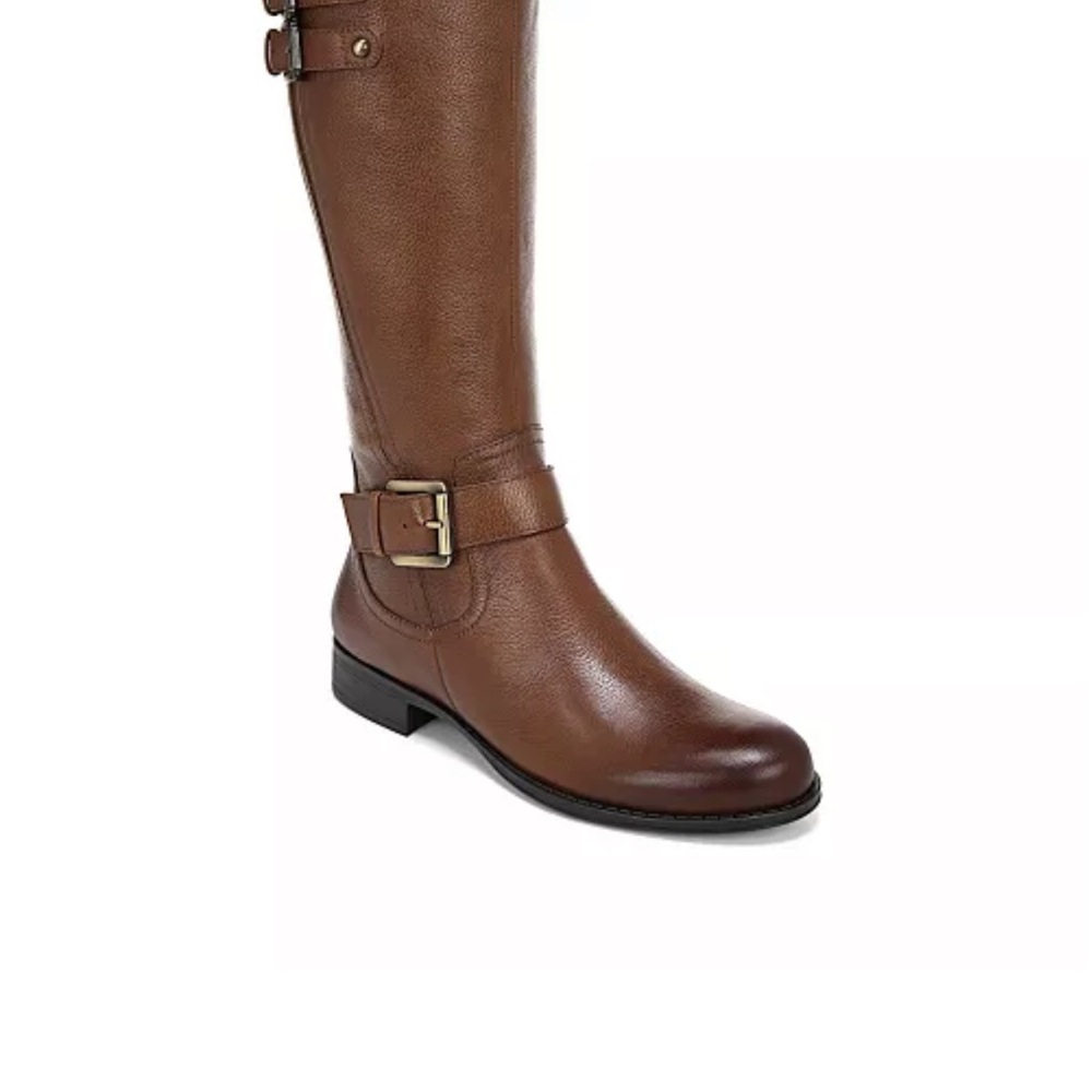 Naturalizer Jessie Cinnamon Wide Calf Boots Sz 7.5 M